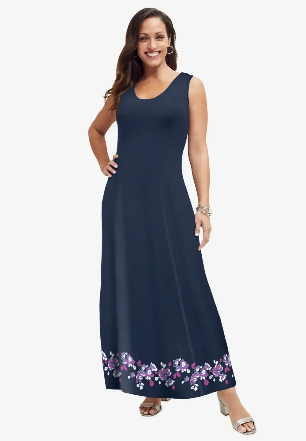 Stretch Knit Tank Maxi Dress