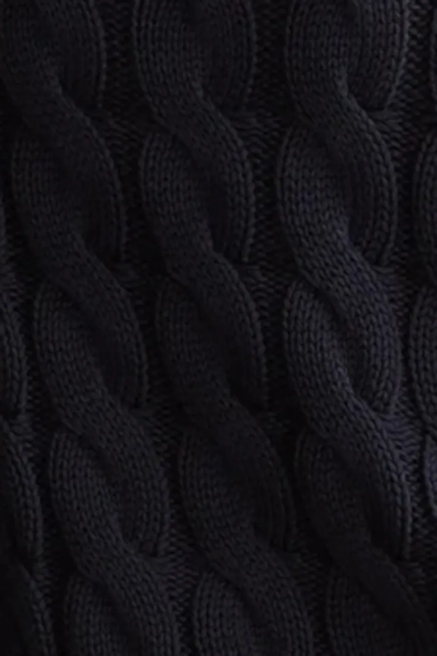 Cadet Navy Cable Sweater Pullover