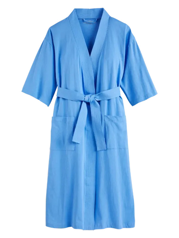 Women's Comfort Knit Solid Color Cotton Wrap Robe