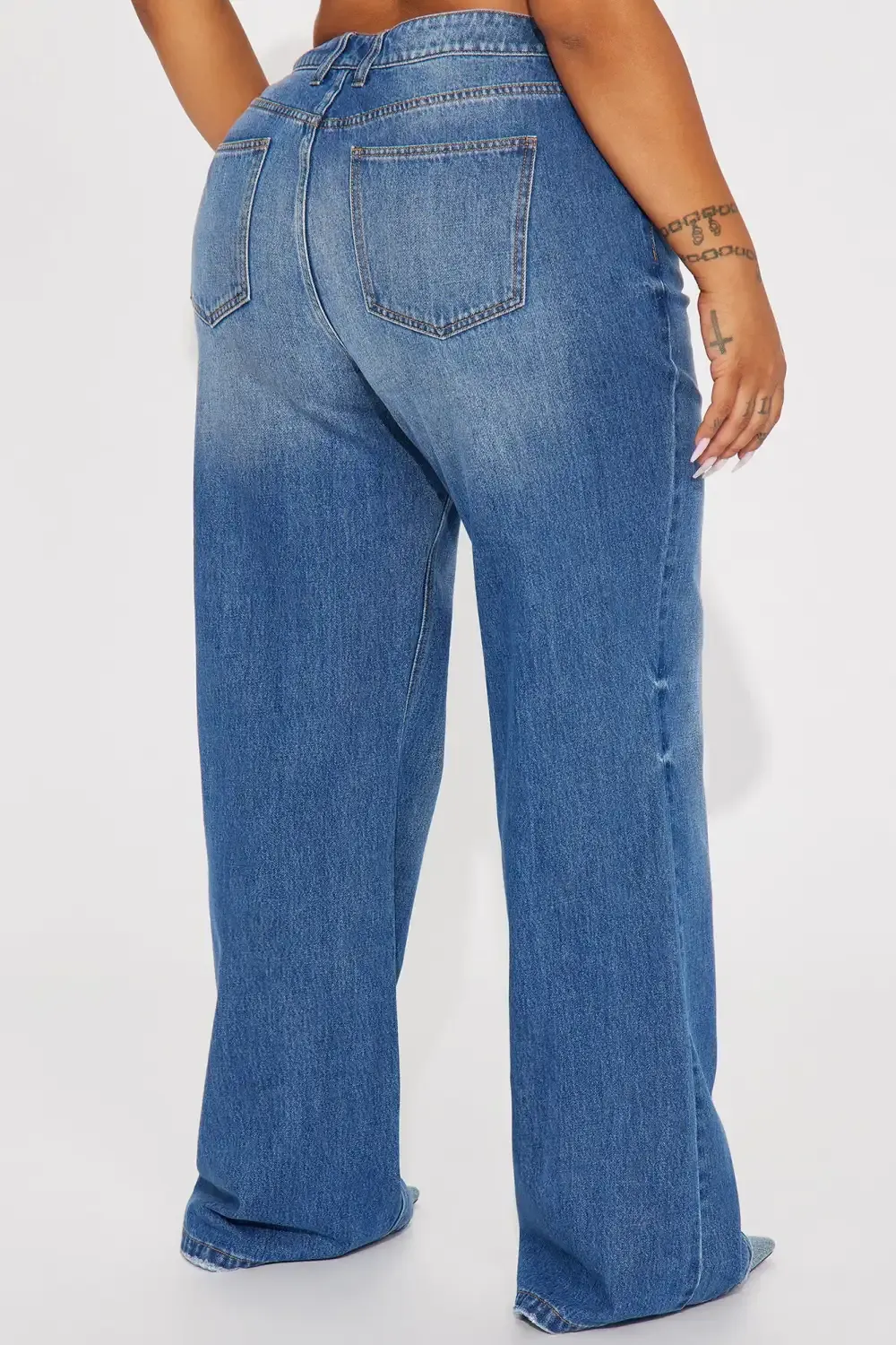 The Wayside Baggy Wide Leg Jean - Medium Wash