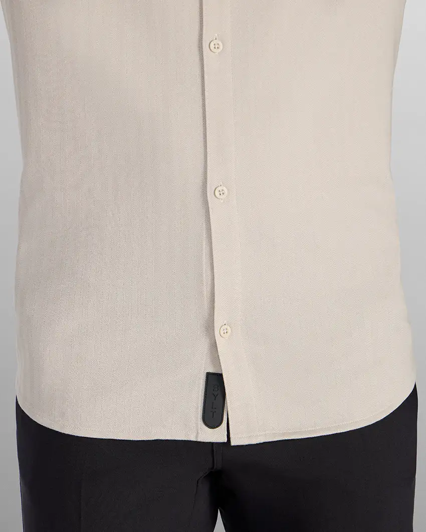 Herringbone Short Sleeve Button Down