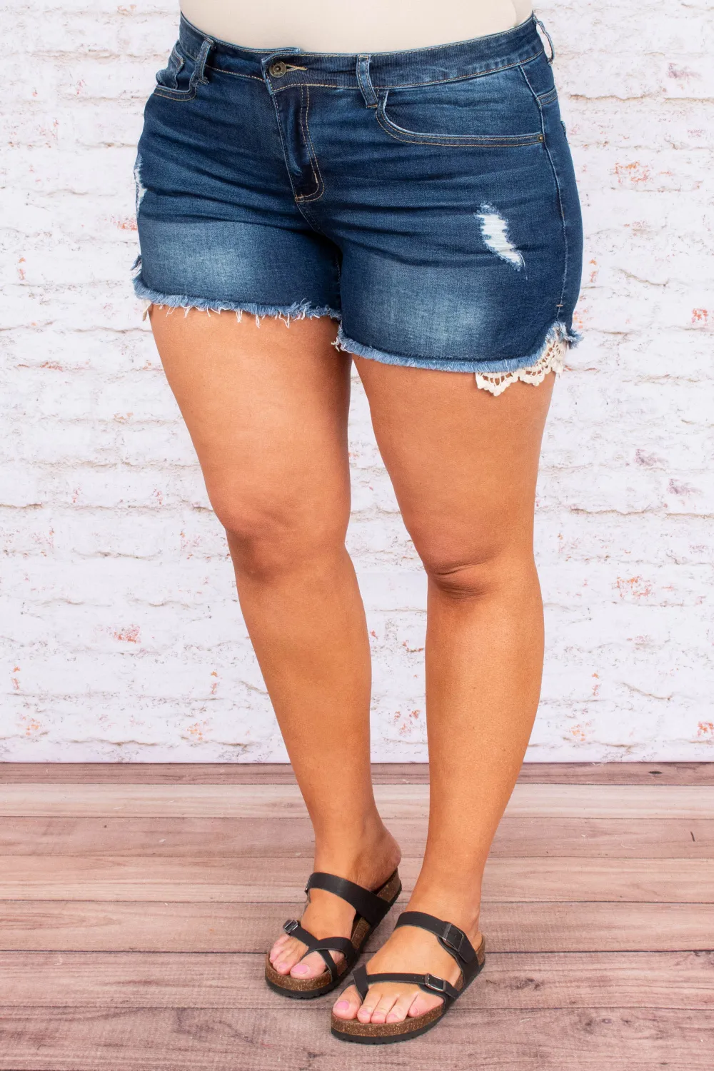 Summer Crushin' Shorts, Dark Wash