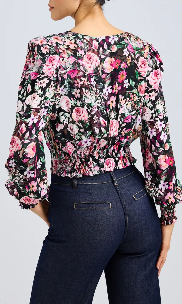 Avanna Floral Wrap Blouse